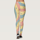 Pastel Candy Swirl Pattern with Sprinkles Leggings (Achterkant)
