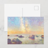 *~ Pastel Cannelle Beach Italia Italië Zonsonderga Briefkaart (Voorkant / Achterkant)