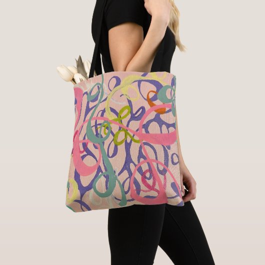 Pastel-Canvas tas (Dichtbij)