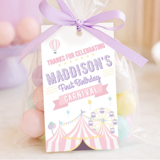 Pastel Carnaval Favor Tags Cadeaulabel