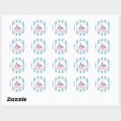 Pastel Carnaval Stickers met Carrousel Paard (Vel)