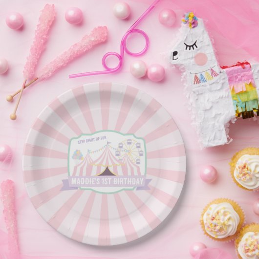 Pastel Carnaval Verjaardag Papieren Bord (Feest)