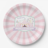 Pastel Carnaval Verjaardag Papieren Bord (Voorkant)