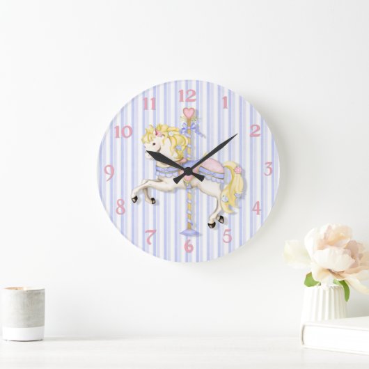 Pastel Carousel Pony Grote Klok (Huis)