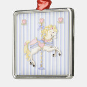 Pastel Carousel Pony Metalen Ornament (Links)