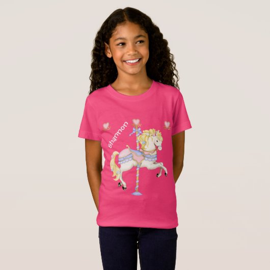 Pastel Carousel Pony T-shirt (Voorkant volledig)