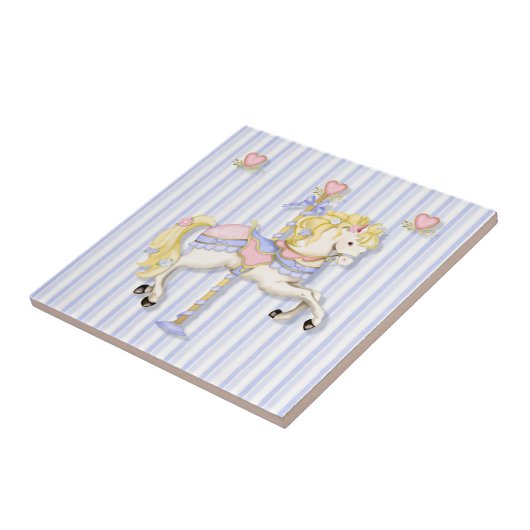 Pastel Carousel Pony Tegeltje (Zijkant)