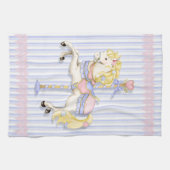 Pastel Carousel Pony Theedoek (Horizontaal)
