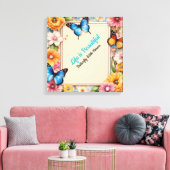 Pastel Cartoon Butterflies Canvas Poster – Cute Afdruk (Insitu (Woonkamer))