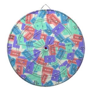 Pastel Cassettebandjes - jaren 90 esthetische muzi Dartbord