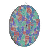 Pastel Cassettebandjes - jaren 90 esthetische muzi Dartbord (Voorkant Links)