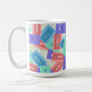 Pastel Cassettebandjes - jaren 90 esthetische muzi Koffiemok