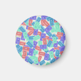 Pastel Cassettebandjes - jaren 90 esthetische muzi Magneet