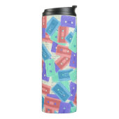 Pastel Cassettebandjes - jaren 90 esthetische muzi Thermosbeker (Gedraaid links)
