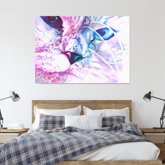 Pastel Cat Dreamscape Canvas Afdruk (Insitu (Slaapkamer))