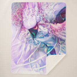 Pastel Cat Dreamscape Sherpa Deken