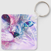 Pastel Cat Dreamscape Sleutelhanger (Achterkant)