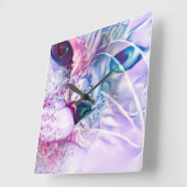 Pastel Cat Dreamscape Vierkante Klok (Hoek)