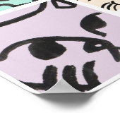 Pastel Cat Faces Poster (Hoek)