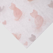 Pastel Cats and Hearts Tissue Paper Tissuepapier (Detail)
