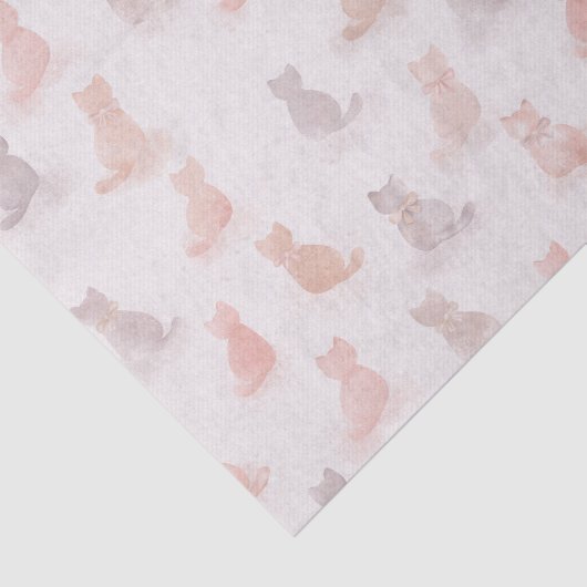 Pastel Cats Tissue Paper Tissuepapier (Detail)