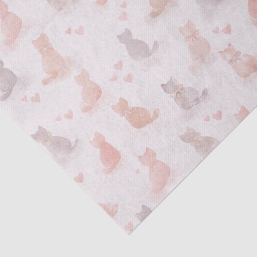 Pastel Cats Tissue Paper Tissuepapier (Detail)