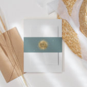 Pastel Celestial Gouden Maan Bruiloft Belly Band Uitnodigingen Wikkel