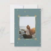 Pastel Celestial Gouden Maan Foto Opslaan De Datum Kaart (Achterkant)