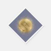 Pastel Celestial Gouden Maan Huwelijksservetten Servet (Hoek)