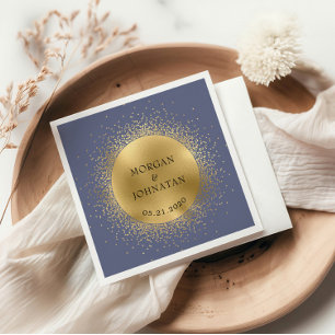 Pastel Celestial Gouden Maan Huwelijksservetten Servet