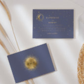 Pastel Celestial Gouden Sterren Bruiloft Uitnodigi Kaart