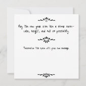 Pastel Celestial Pony and Crescent Moon Feestdagenkaart (Achterkant)