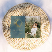 Pastel Celestial Twee Foto Bruiloft Viering Kaart