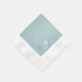 Pastel Cerulean Floral Motief Design Servet (Hoek)