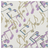Pastel Chain Link Muzieknoten Pattern Fabric Stof (Close Up)