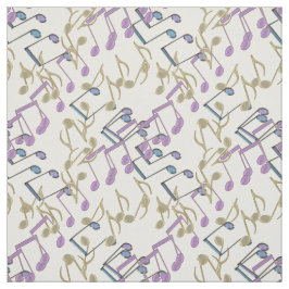 Pastel Chain Link Muzieknoten Pattern Fabric Stof