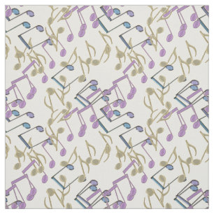 Pastel Chain Link Muzieknoten Pattern Fabric Stof
