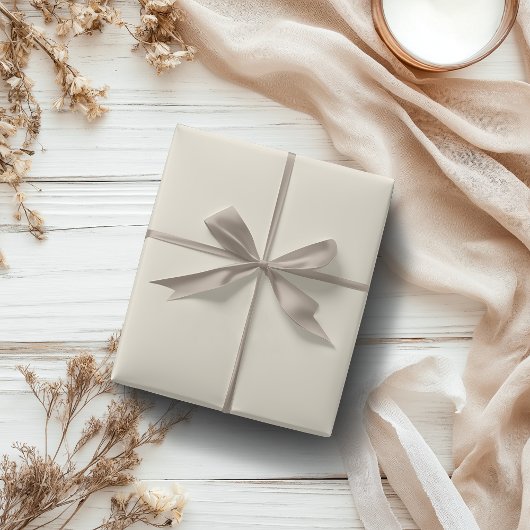 Pastel Champagne Effen kleur | Klassiek | Elegant Cadeaupapier