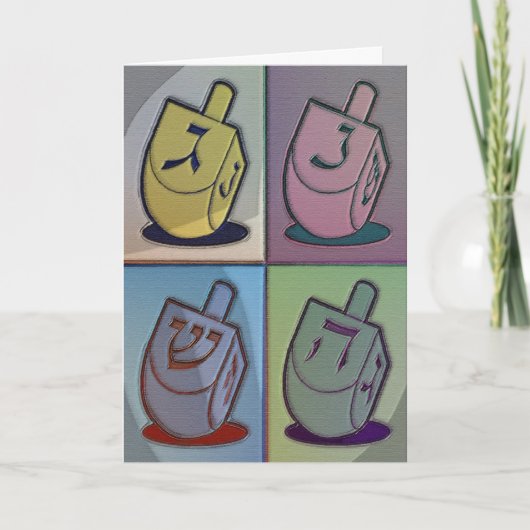 Pastel Chanukah Kaart (Voorkant)