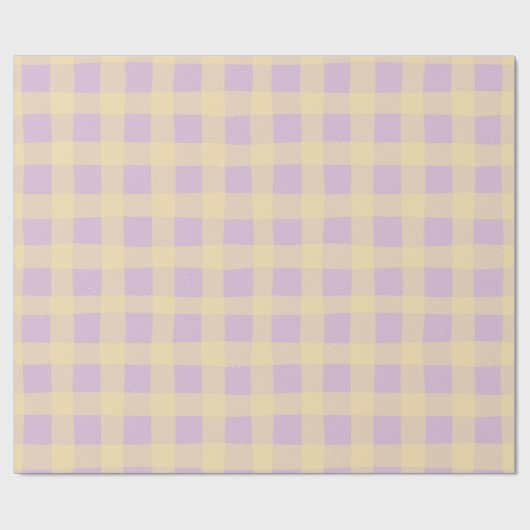 Pastel Checkered Gingham Cadeaupapier (Vlak)