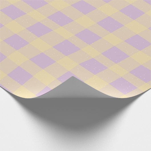 Pastel Checkered Gingham Cadeaupapier (Hoek)