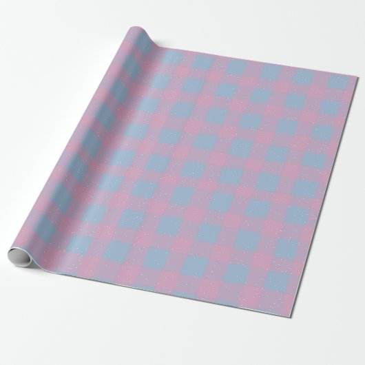 Pastel Checkered Gingham Cadeaupapier (Uitgerold)