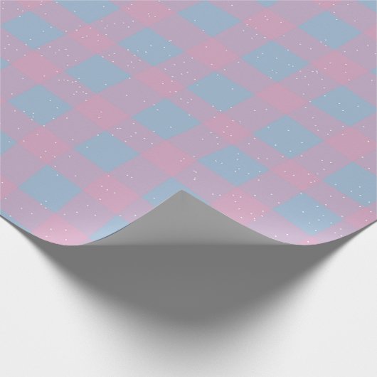 Pastel Checkered Gingham Cadeaupapier (Hoek)