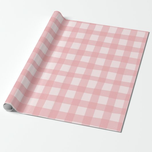Pastel Checkered Gingham Cadeaupapier (Uitgerold)