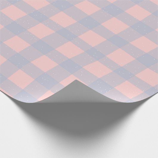 Pastel Checkered Gingham Wrapping Paper Cadeaupapier (Hoek)
