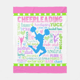 Pastel Cheerleading Words Typografie Fleece Deken