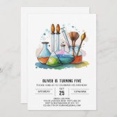 Pastel Chemistry Exploration Wetenschapper Verjaar Kaart (Voorkant / Achterkant)