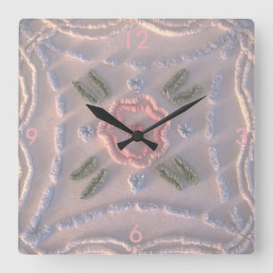 Pastel Chenille Wall klok