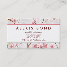 Pastel Cherry Blossom Design Visitekaartje