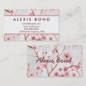 Pastel Cherry Blossom Design Visitekaartje (Voorkant / Achterkant)